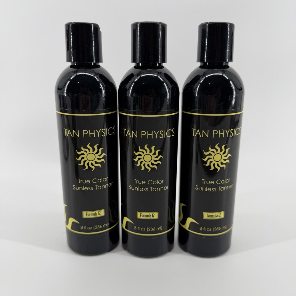 3 Tan Physics True Color Sunless Tanner Formula 12 Self Tan Tanning Lotion 8oz